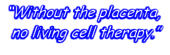 “Without the placenta, 
 no living cell therapy.” 
